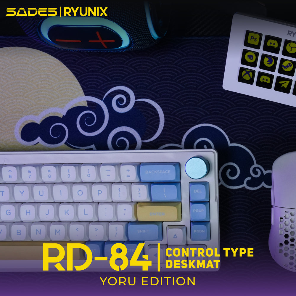 Sades Ryunix Yoru Edition RD84 / RD-84 XL Control Type Gaming Mousepad Deskmat