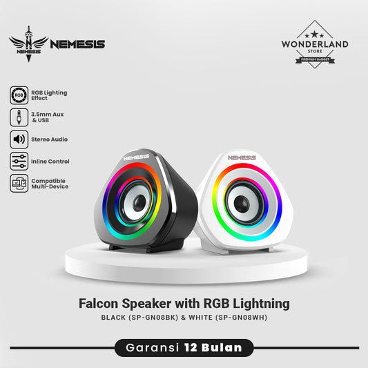 NYK Nemesis Falcon Speaker Gaming Wired with RGB Light Stereo Sound SPN-08