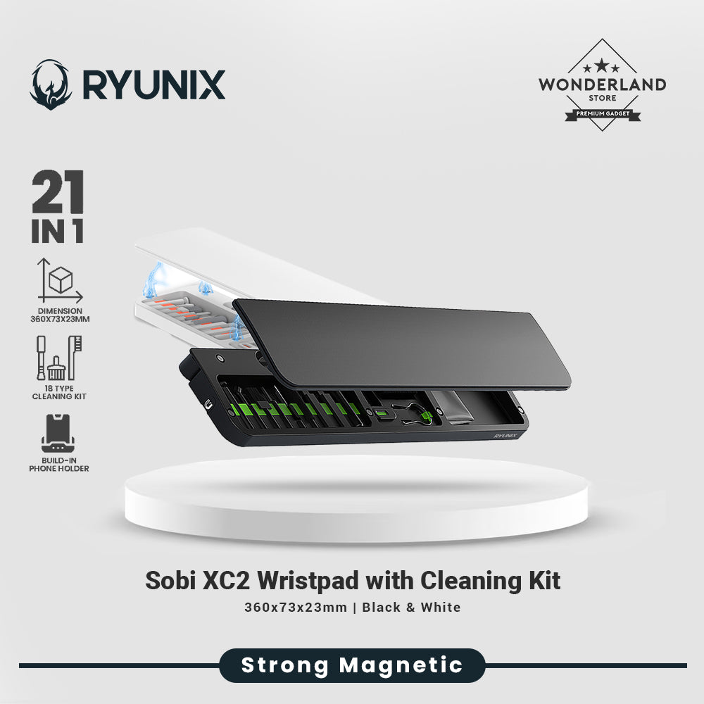 Sades Ryunix Wristpad Sobi CX2 Wristpad for Gaming Keyboard with Universal Cleaning Kit 21in1