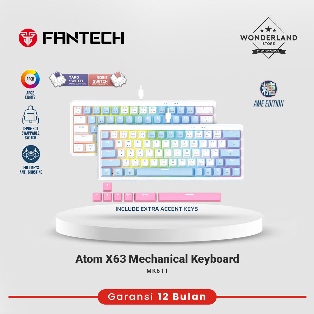 Fantech Atom X63 / X83 MK611 MK612 Wired Mechanical Gaming Keyboard Ame Edition