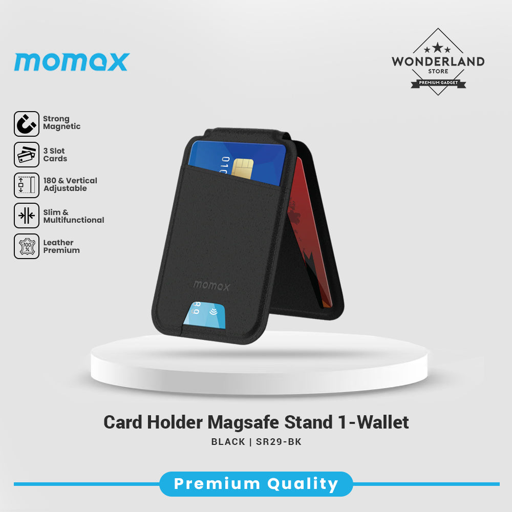 Momax Card Holder Magsafe Adjustable Phone Wallet Magnetic Dompet Kartu Universal