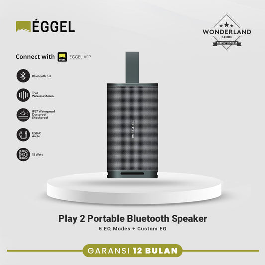 EGGEL Play 2 Waterproof Portable Bluetooth Speaker IP67 5EQ Modes