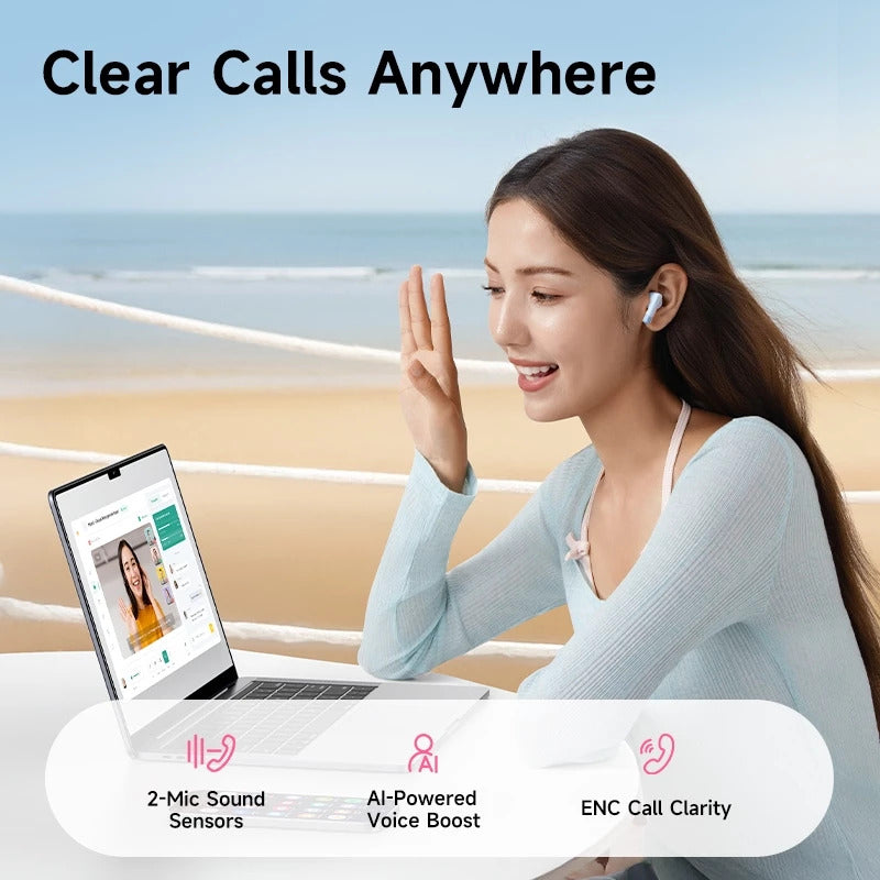 Baseus Bass BS2 Lite Semi In Ear TWS True Wireless Bluetooth Earphones SuperBass Enhanced Sound