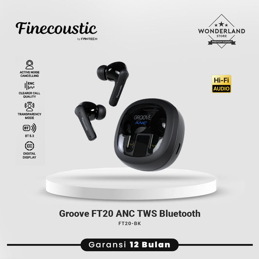 Fantech Finecoustic Groove FT20 ANC TWS Bluetooth 13mm Driver Clear Call Display Indicator