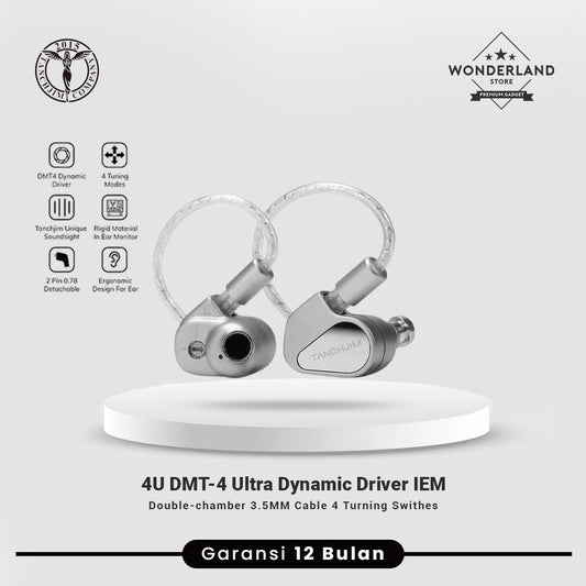 Tanchjim 4U / For U DMT4 LCP Dynamic Driver In Ear Monitor Earphone 3.5mm Cable 4 Turning Swithes