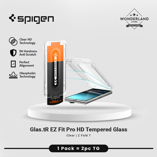 Spigen Tempered Glass Samsung Galaxy Z Fold 7 Glass tR EZ Fit Pro HD 9H Clear Anti Gores Scratch