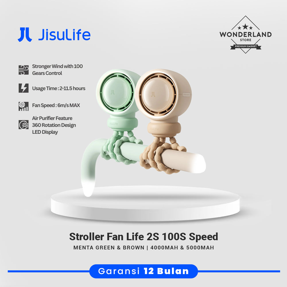 Jisulife Stroller Fan Life2S 5000mAh Handfan Portable High Speed