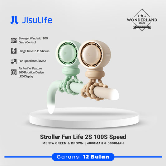 Jisulife Stroller Fan Life2S 5000mAh Handfan Portable High Speed