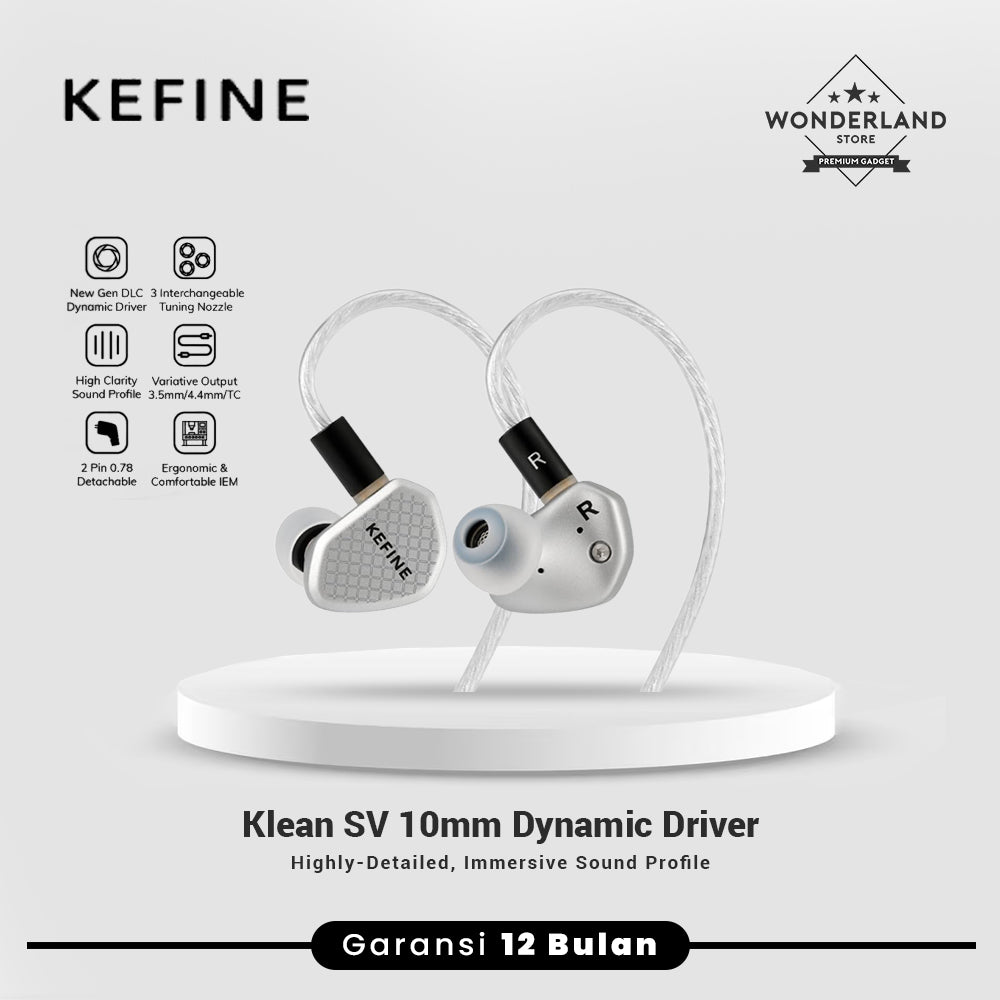 Kefine Klean SV 10mm Dynamic Driver In Ear Monitor IEM Earphone 0.78mm 2 pin