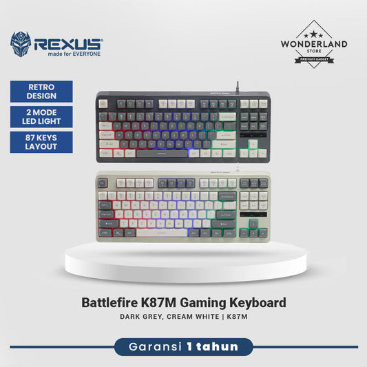 Rexus K87M / K87-M TKL Wired Membrane Gaming Keyboard Two Tone Color