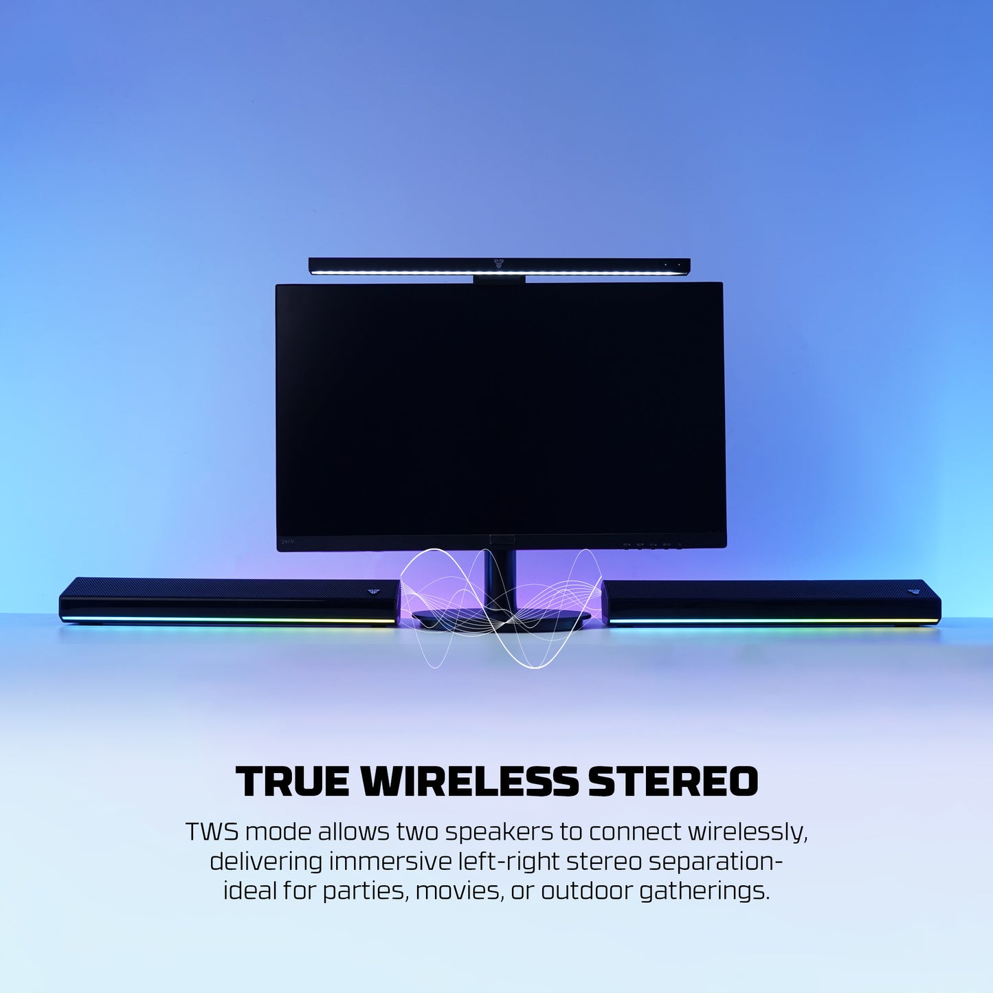Fantech Groove Bar BS162 / BS-162 Speaker Wireless Gaming Bluetooth RGB Minimalist Portable Super Bass
