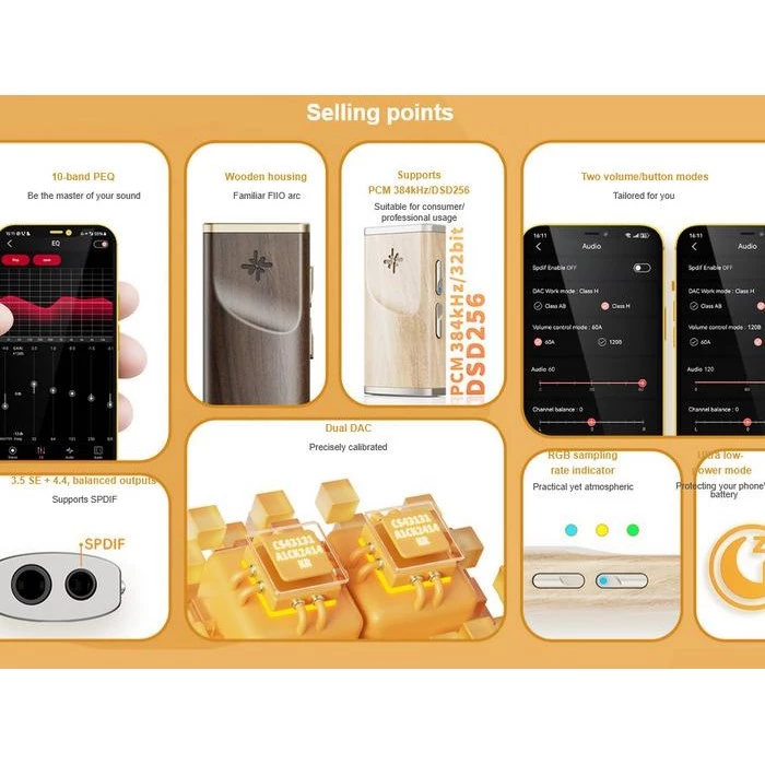 FiiO Snowsky Melody Dual CS43131 Portable Dongle DAC & Headphone amplifier