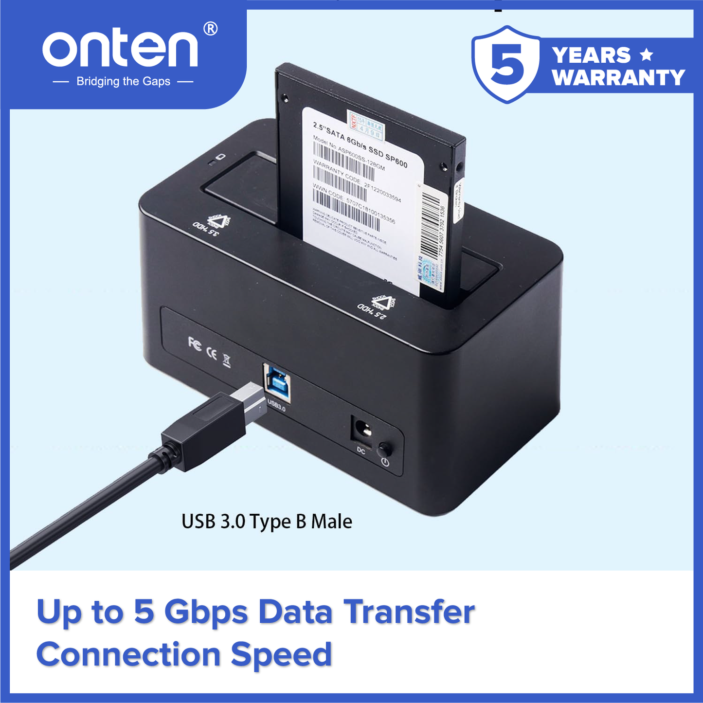 Onten Kabel Printer USB 3.0 Type B Printer Cable 1.8 Meter High Speed OTN-US106