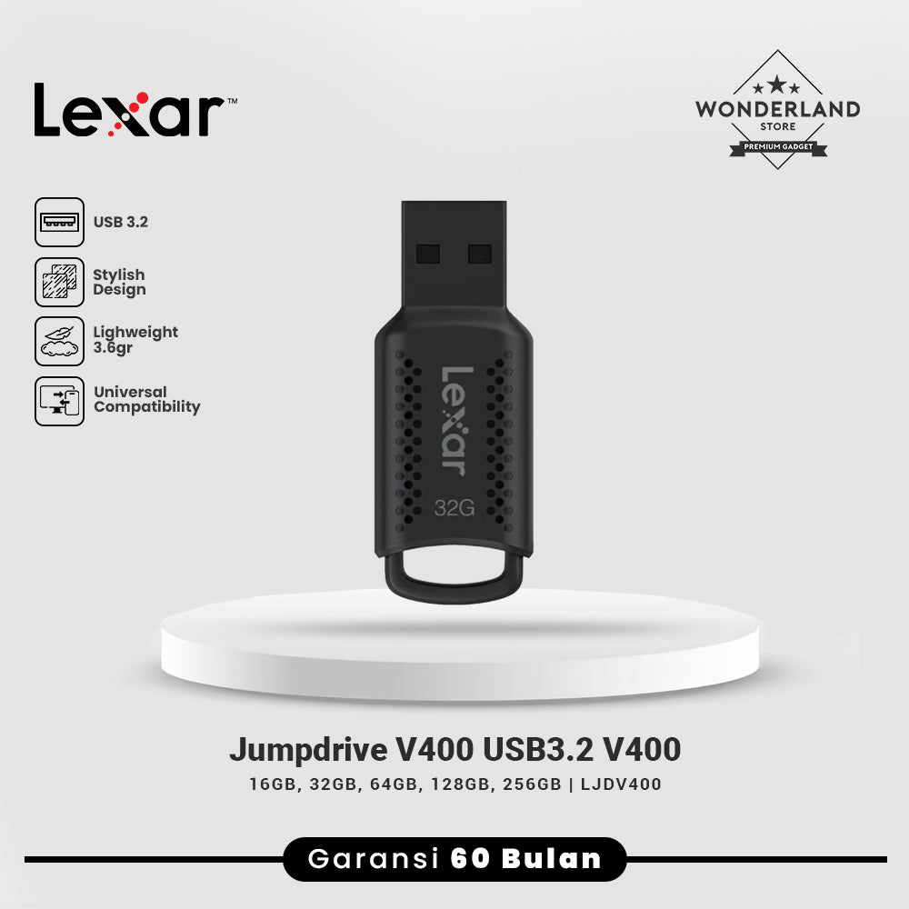 Lexar Flashdisk Jumpdrive V400 USB 3.2 Flash Drive - 16GB / 32GB / 64GB / 128GB / 256GB