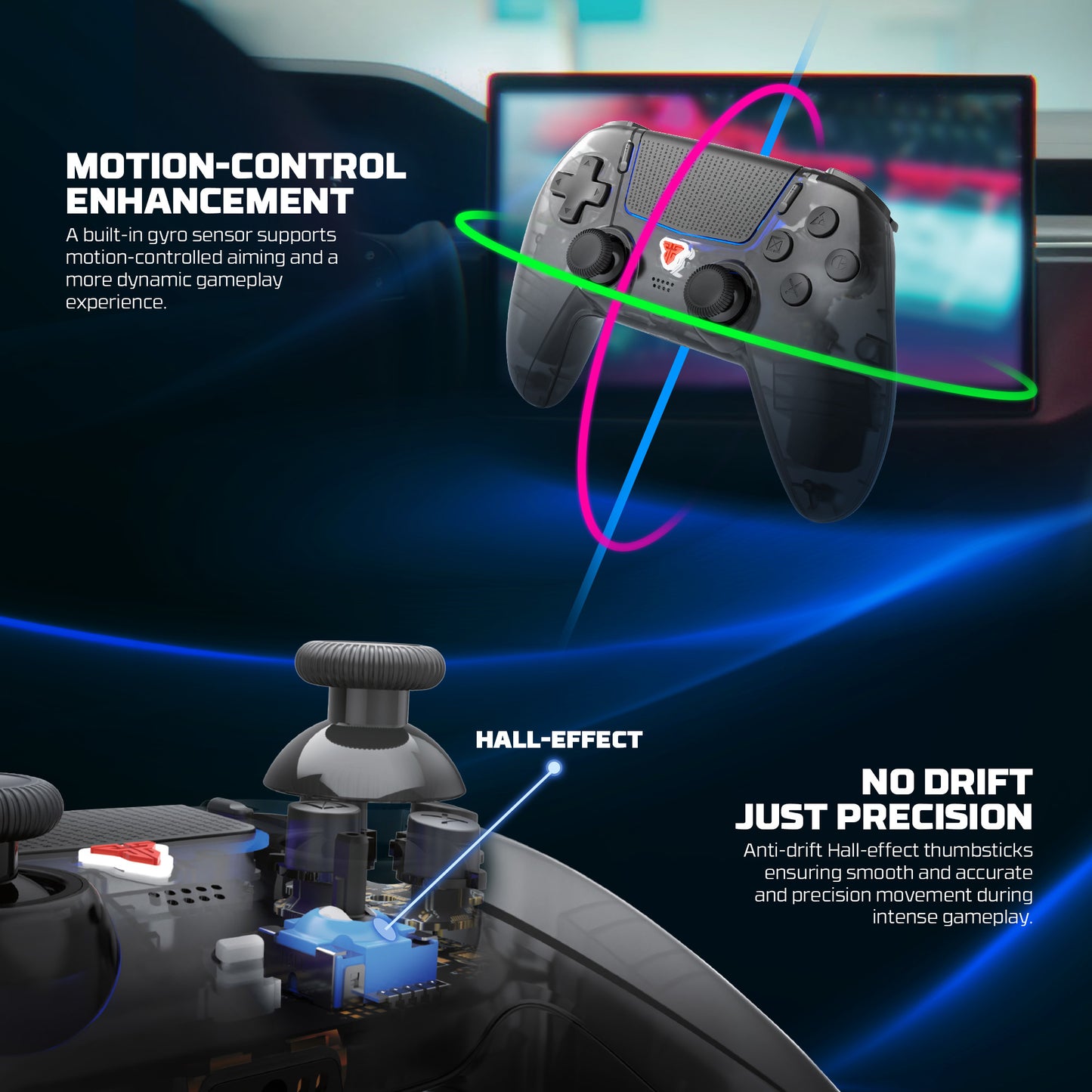 Fantech NOVA II D WGP16D Gamepad Stick PS5 Wireless Controller Hall Effect Multi Platform Bluetooth PS5 PC