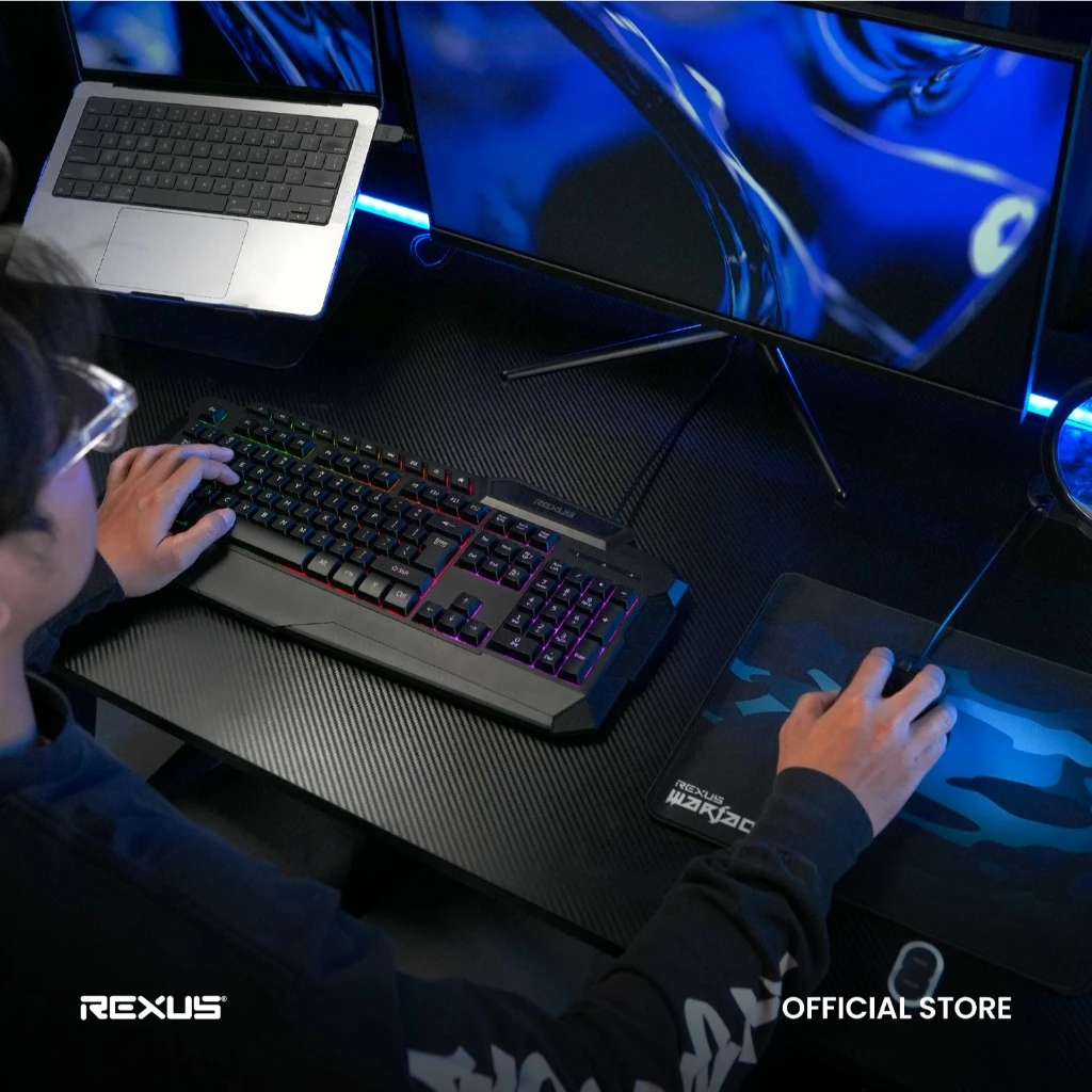 Rexus Warfaction VR1 Keyboard Mouse Gaming Combo - Free Gaming Mousepad VR1 V2