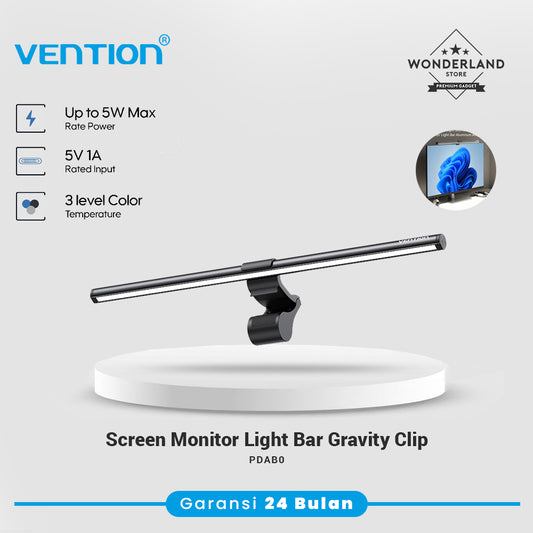 Vention Lampu Monitor Aluminum Light Source Gravity Clip Screenbar - PDA