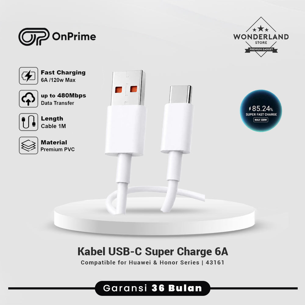 OnPrime Kabel Data USB-C For Huawei / Honor 40W 66W 100W -120W Max Stone Series