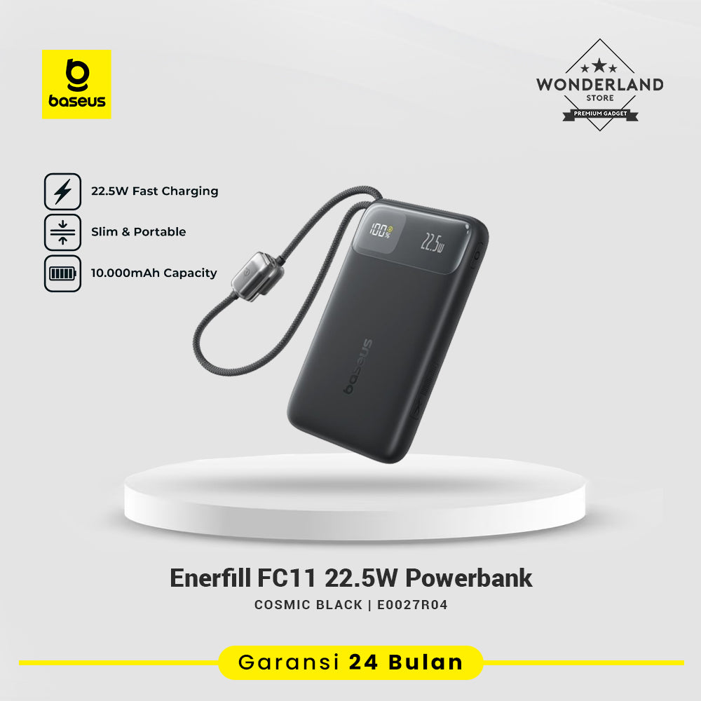 Baseus EnerFill FC11 22.5W 10000mAh Fast Charging PowerBank with Digital Display Built-in Cables