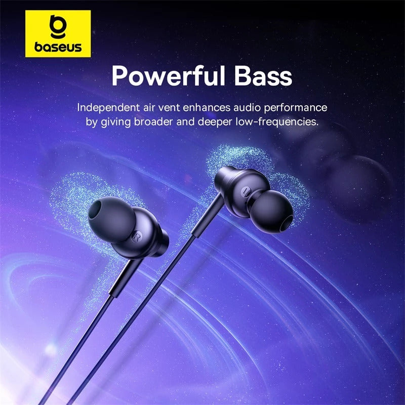 Baseus Encok HZ11 CZ11 In-Ear Wired Earphones Jack 3.5 USB-C Powerful Bass