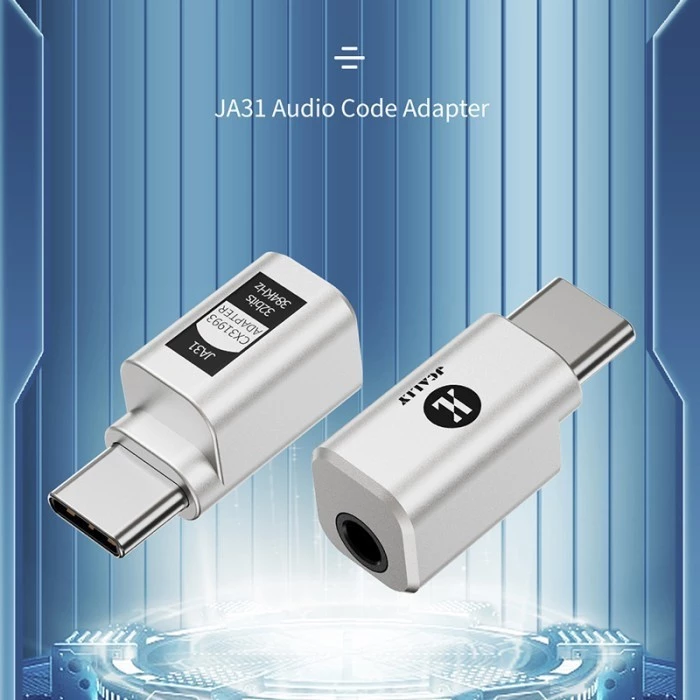 Jcally JA31 CX31993 Chip Dongle DAC Type C to 3.5mm Jack Audio Converter