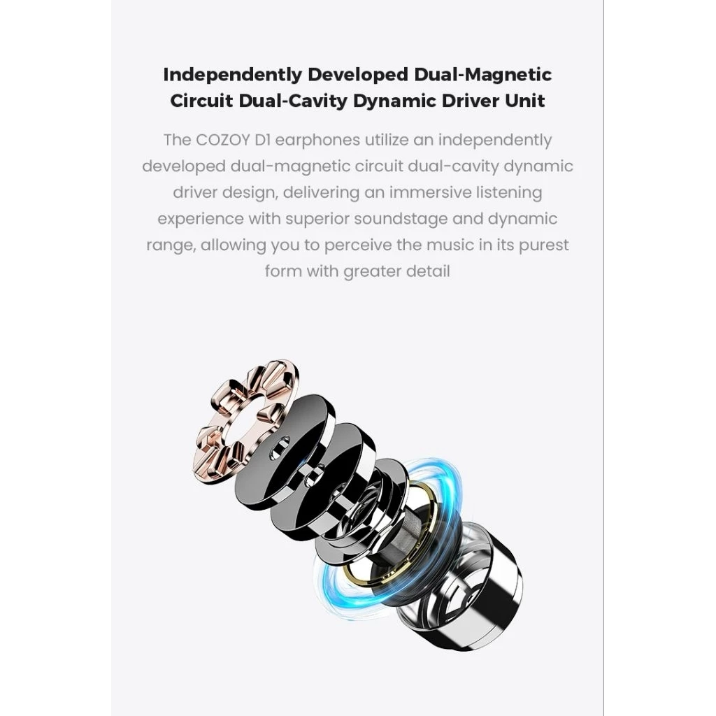 Cozoy D1 IEM New Batch 10mm Dual Cavity Dynamic Driver In Ear Monitor IEM Earphone