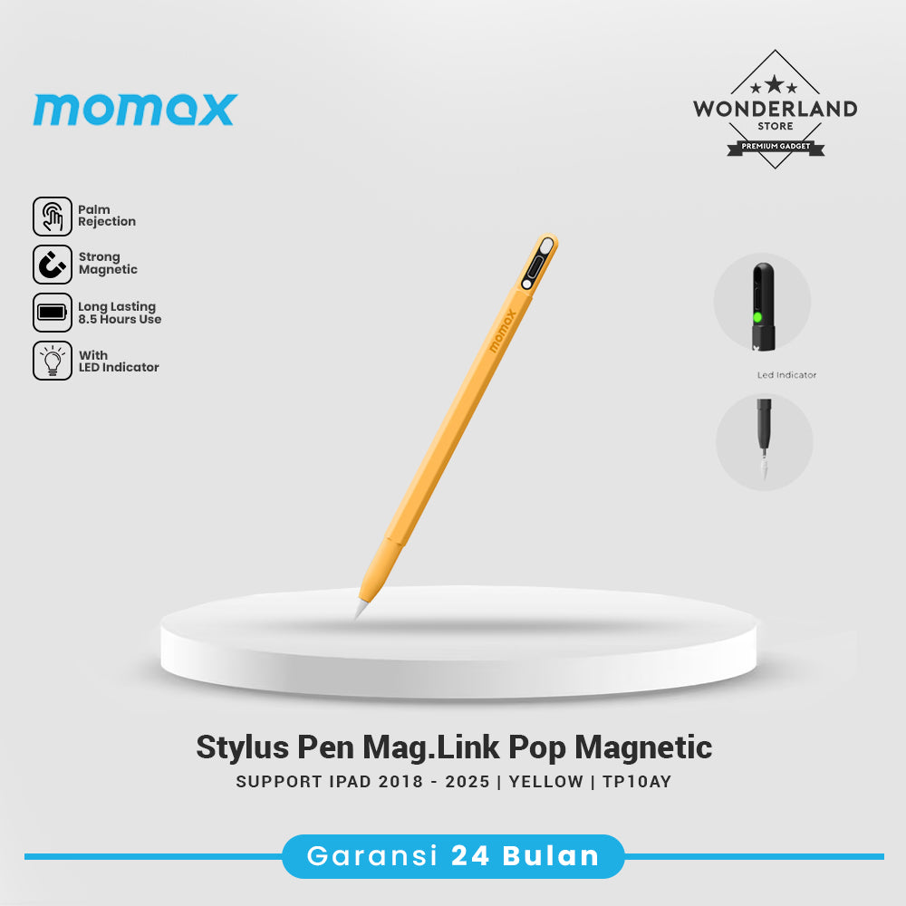 Momax Stylus Pen For iPad Mini Mag.Link Pop Active Pencil Magnetic Palm Rejection High Sensitivity