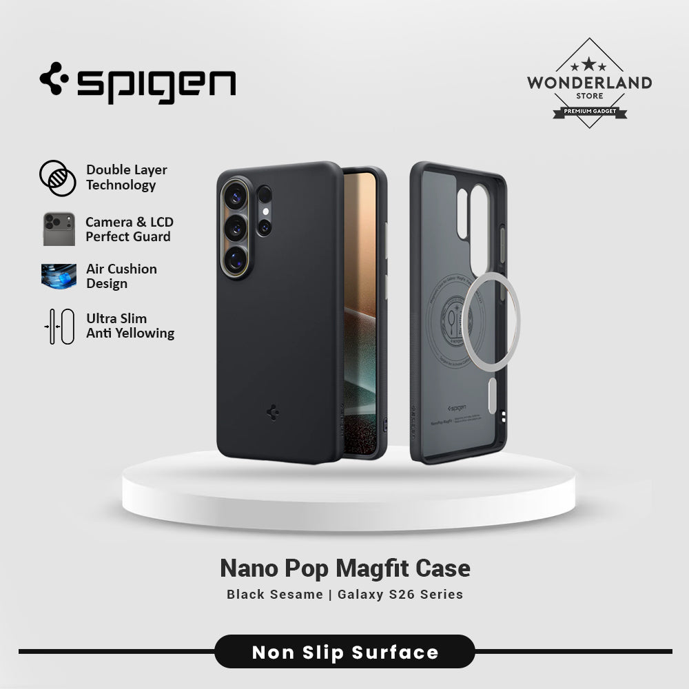 SpigenCase For Samsung Galaxy S26 Ultra Nano Pop Magfit Silicone Anti Shock Crack Slim Hybrid Casing