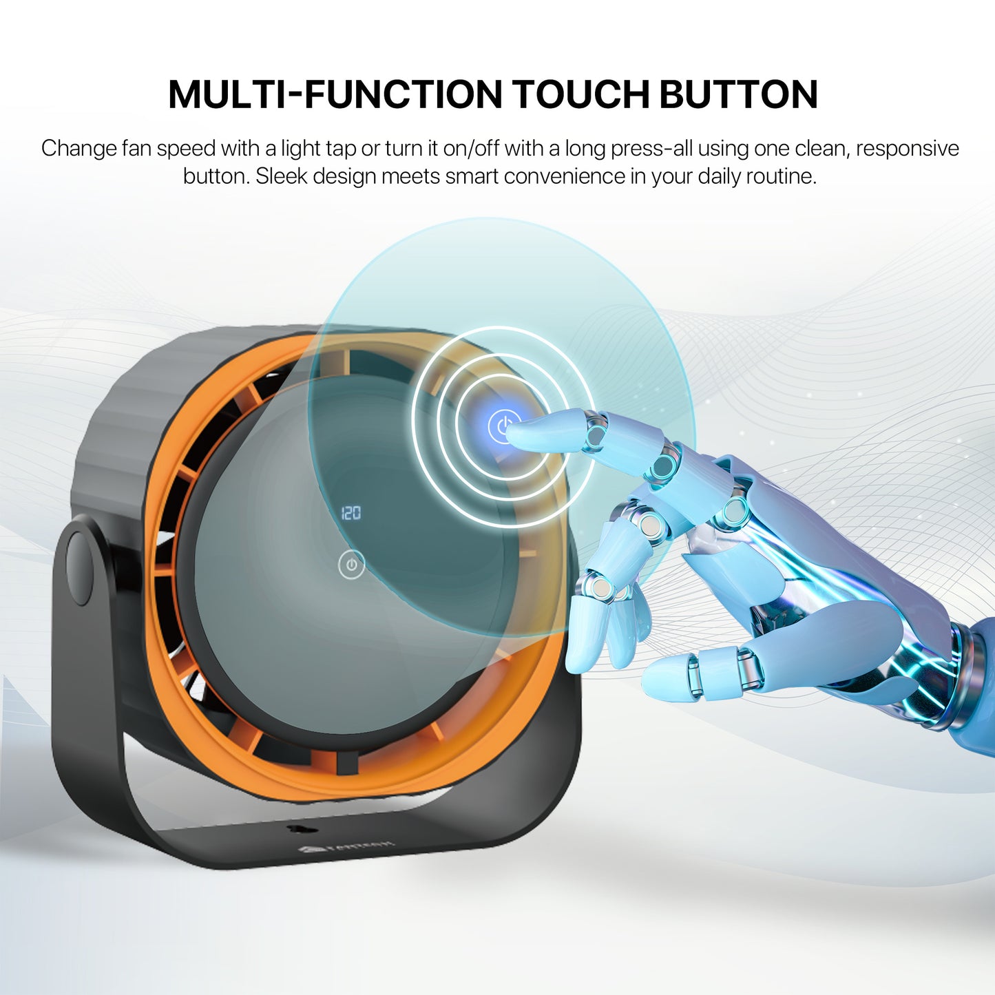 Fantech PAC4 Kipas Portable Cooler PAC4 with Touch Button LCD Display Brushless Motor