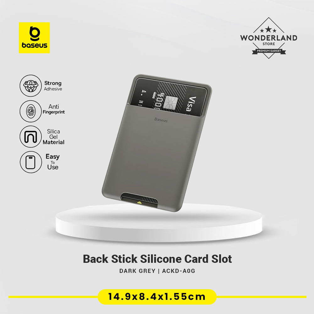 Baseus Silicone Stick Card Wallet Card Holder Sticky Silicone Card Tempelan Kartu ACKD