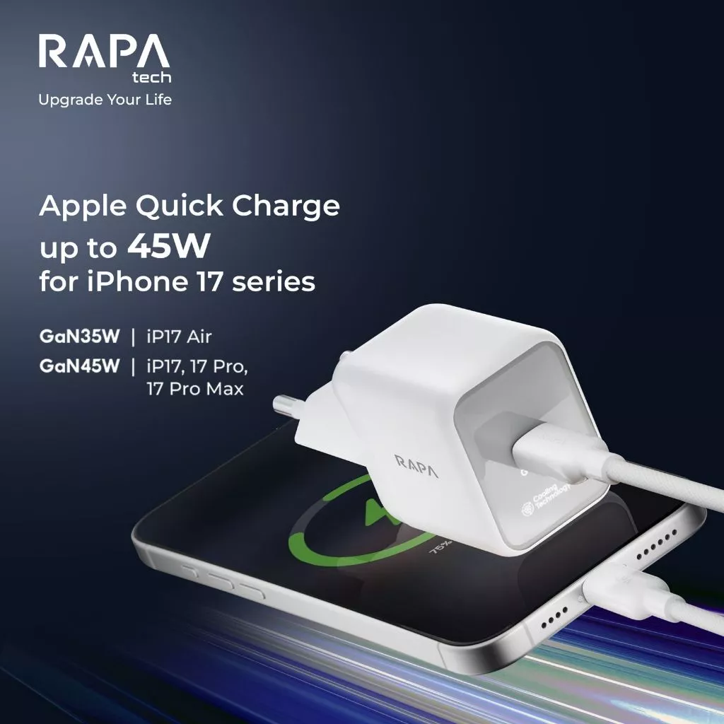 RAPAtech Power Zen 35W 45W Charger Set iPhone 16 17 Series with Ice Cooling2.0 Technology