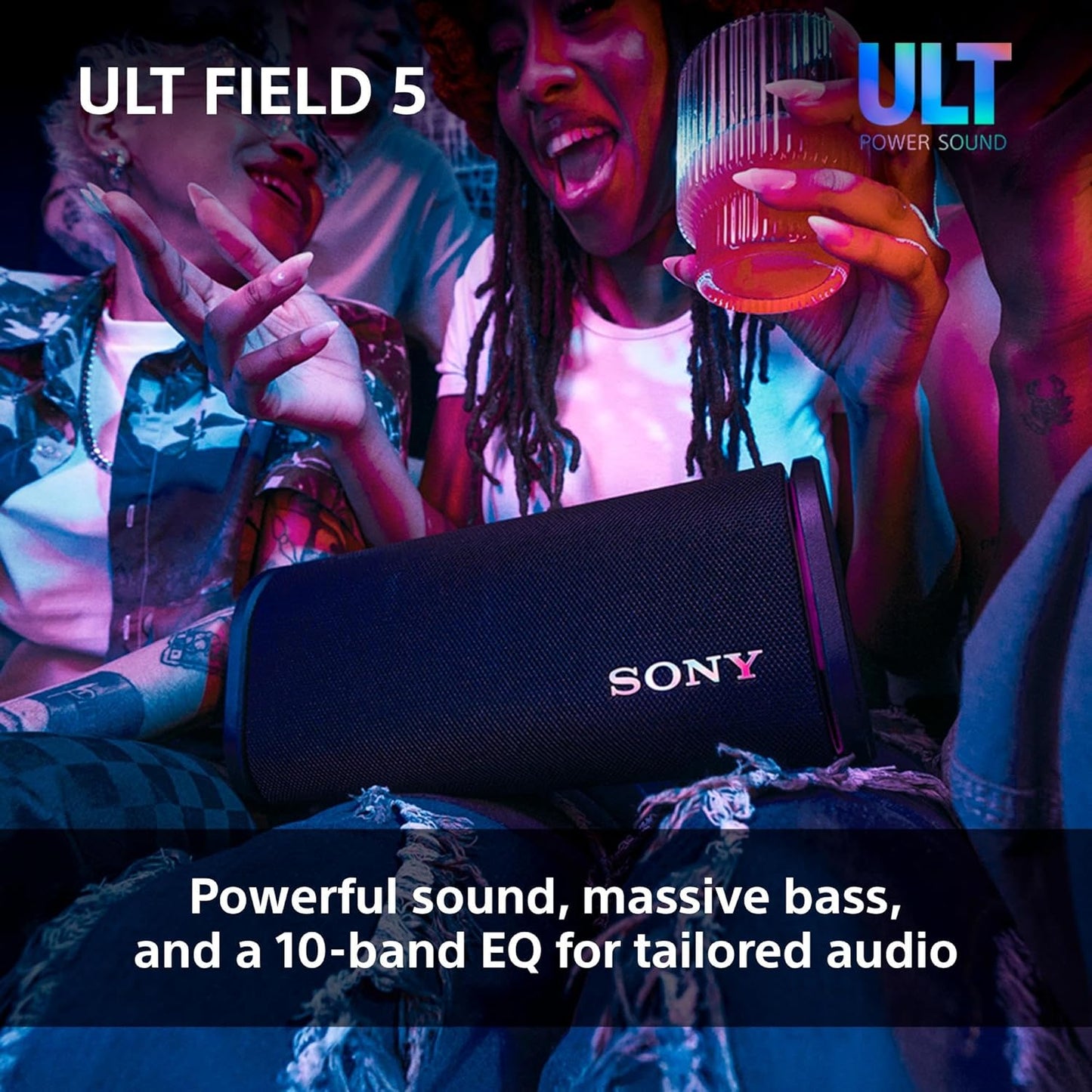 Sony ULT FIELD 5 Wireless Portable Bluetooth Speaker Waterproof IP67 360 Lighting
