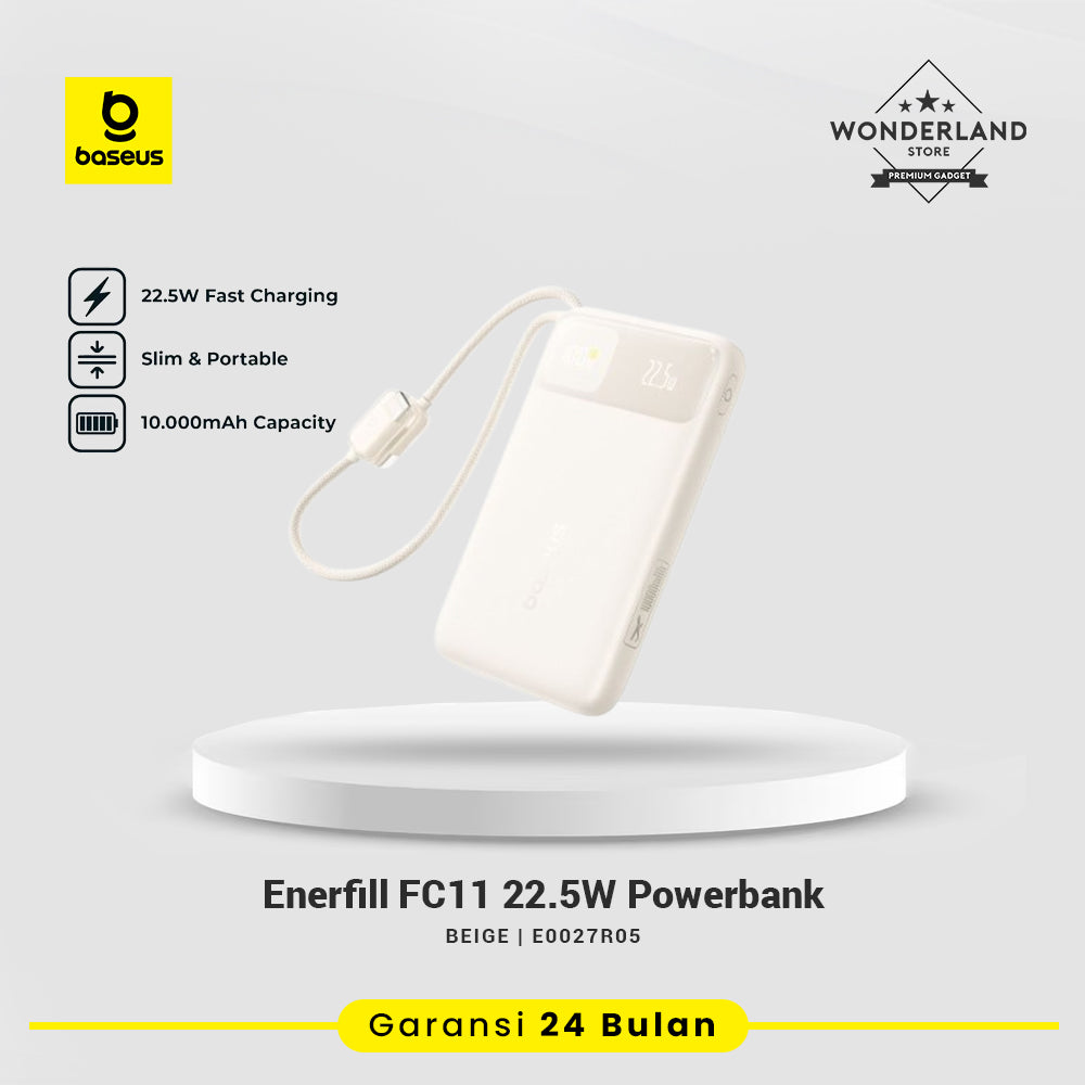 Baseus EnerFill FC11 22.5W 10000mAh Fast Charging PowerBank with Digital Display Built-in Cables