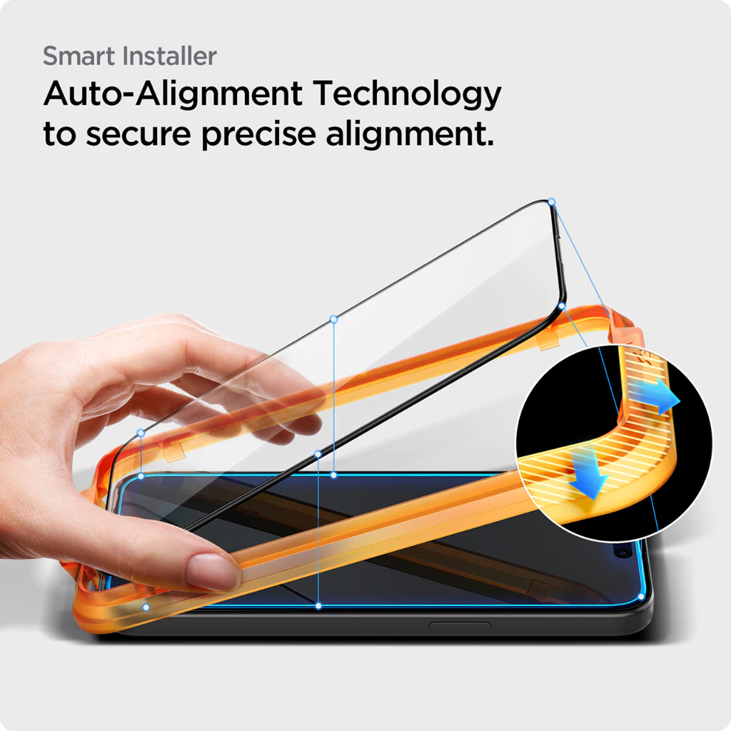 SPIGEN Tempered Glass iPhone 15 Pro Max Plus Glas tR Alignmaster Full Clear Anti Gores Protector