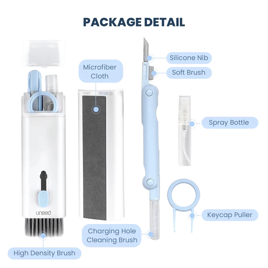 Uneed 7in1 Multifunction Pen Cleaner for Earbud Smartphone Keyboard - UCL351