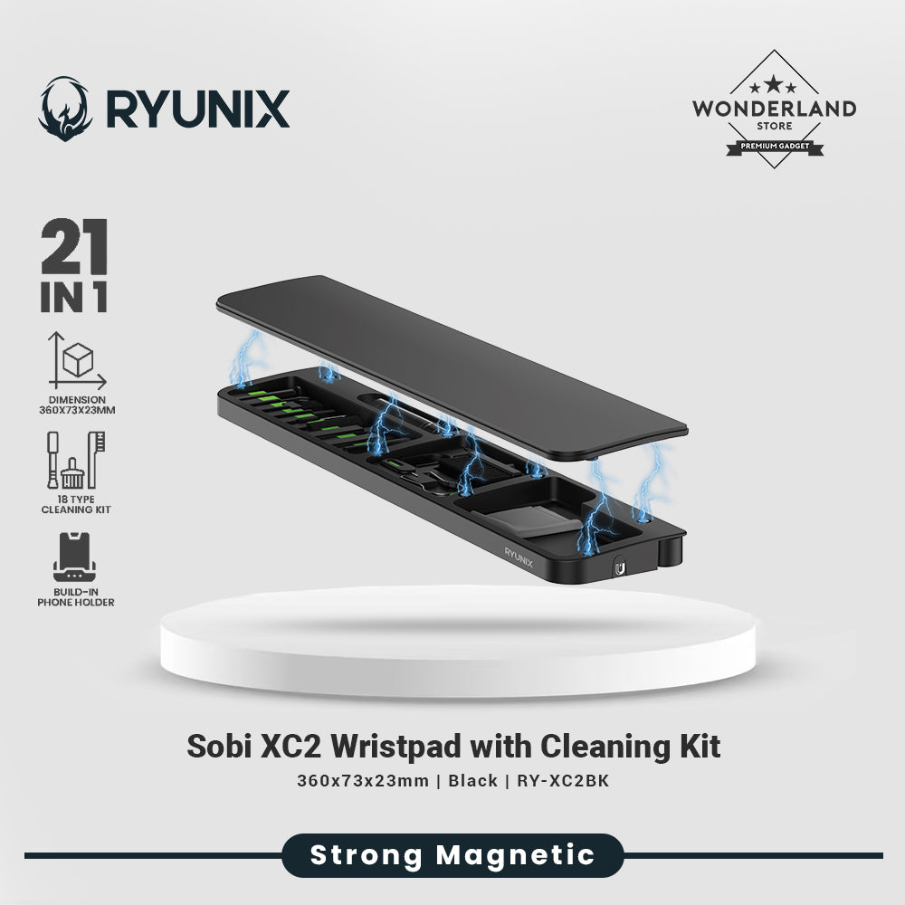 Sades Ryunix Wristpad Sobi CX2 Wristpad for Gaming Keyboard with Universal Cleaning Kit 21in1
