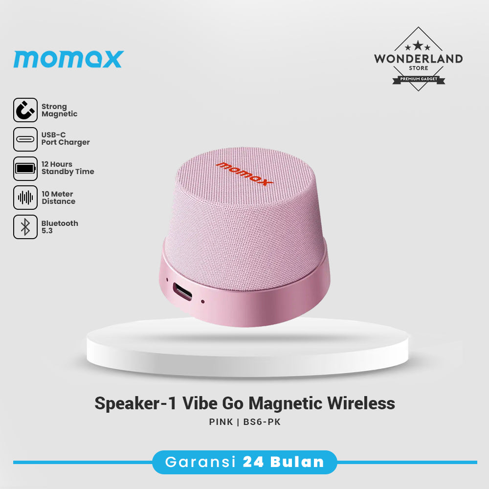 Momax Speaker 1-Vibe Go Magnetic Mini Wireless Bluetooth for Phone Stand BS6