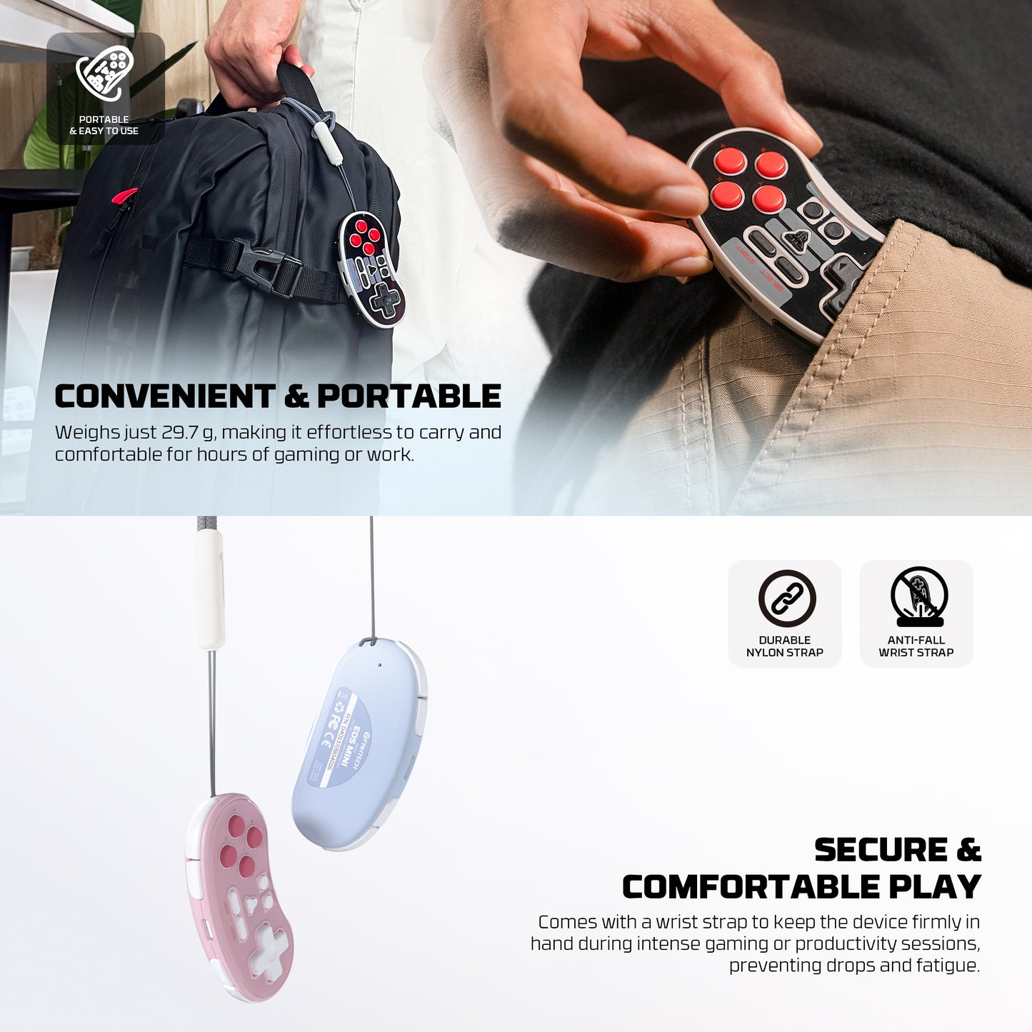 Fantech WGP17 / WGP-17 EOS Mini Pocket Size Mini Wireless Gamepad Joystick Portable