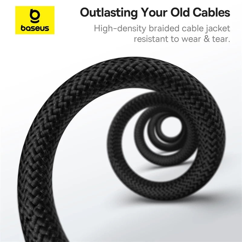 Baseus Tungsten Magnetic USB-C to C 100W Kabel USB-C Nylon Braided Zinc Alloy