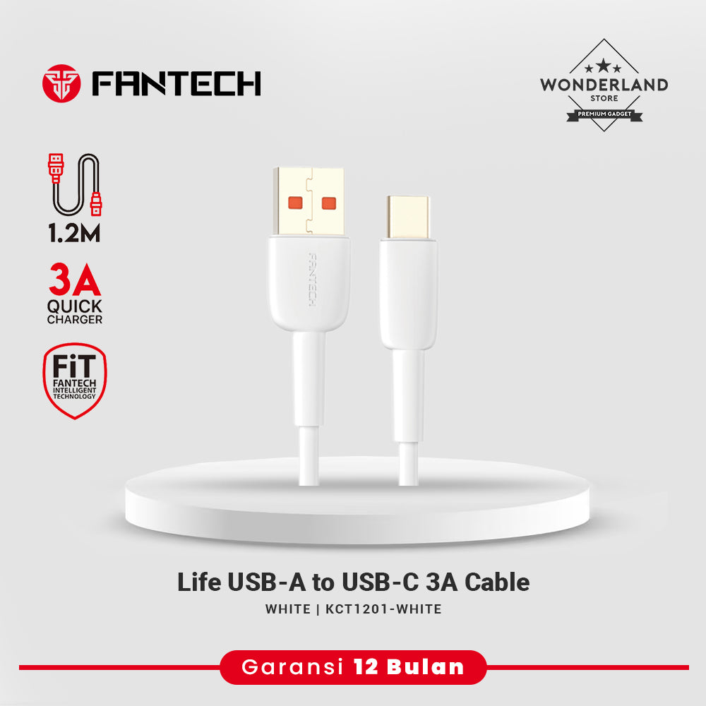 Fantech Duralink Kabel Data USB-A to USB-C 3A Fast Charging 1.2M KCT1201