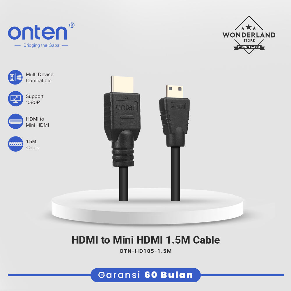 Onten Kabel HDMI To Micro HDMI / Mini HDMI Male 1080P Multi Device Compatible OTN-HD102 / OTN-HD105