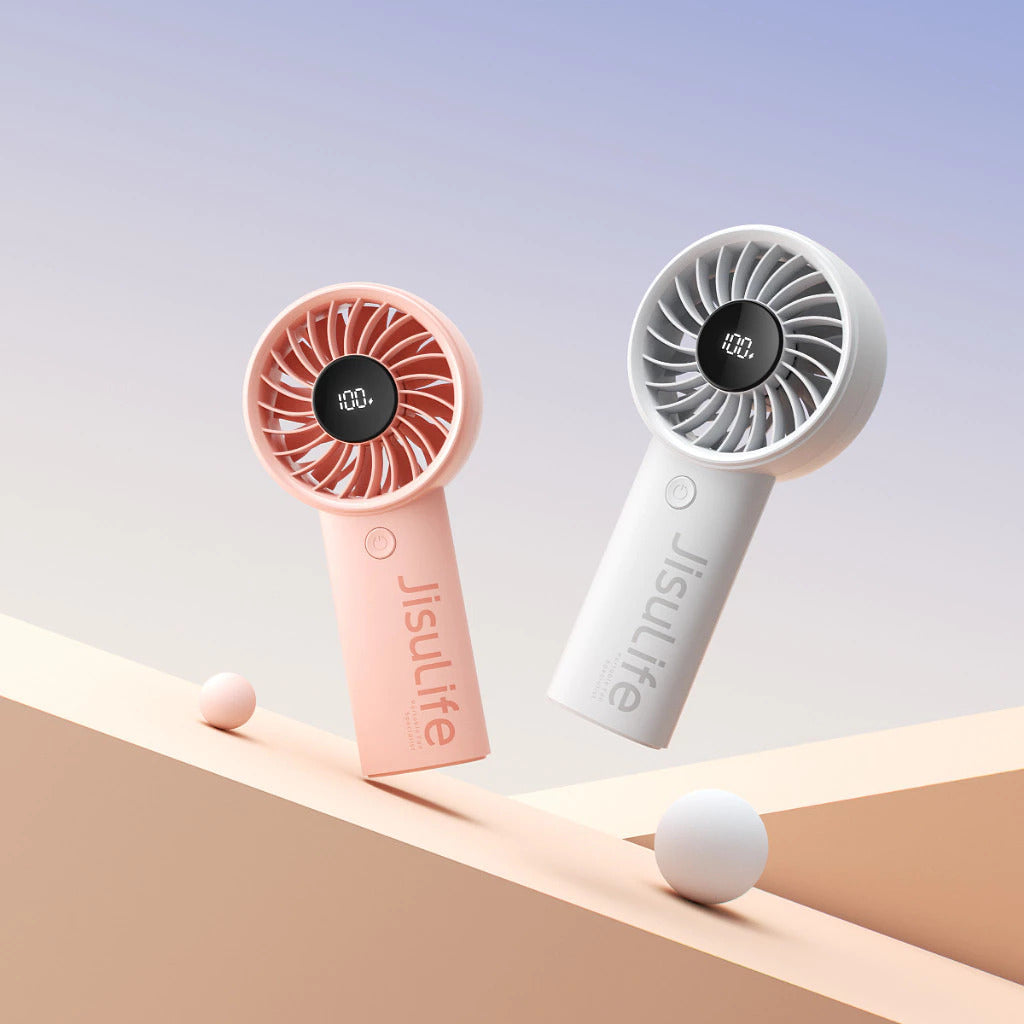 Jisulife Life 4 Hand Fan Kipas Tangan Kipas Portable 5 Speed LED Display