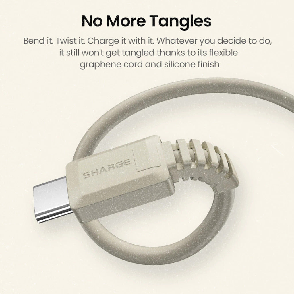 Sharge Kabel Data USB-C to C 100W Retro Cable PD PPS SFC Rubber Material