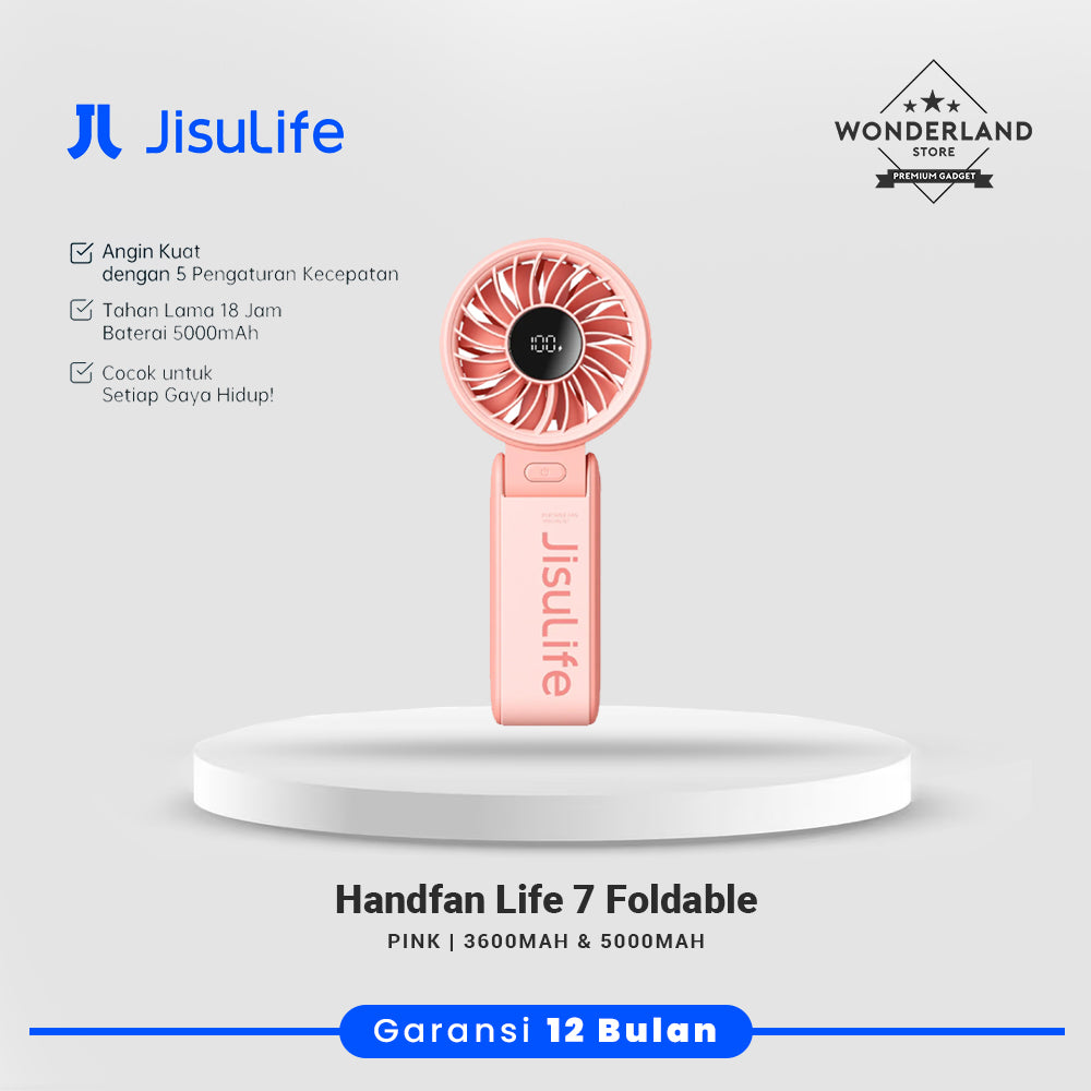 Jisulife Handfan Life 7 Life7 Fold 5S 3600mAh 5000mAh Foldable Portable 5 Speeds